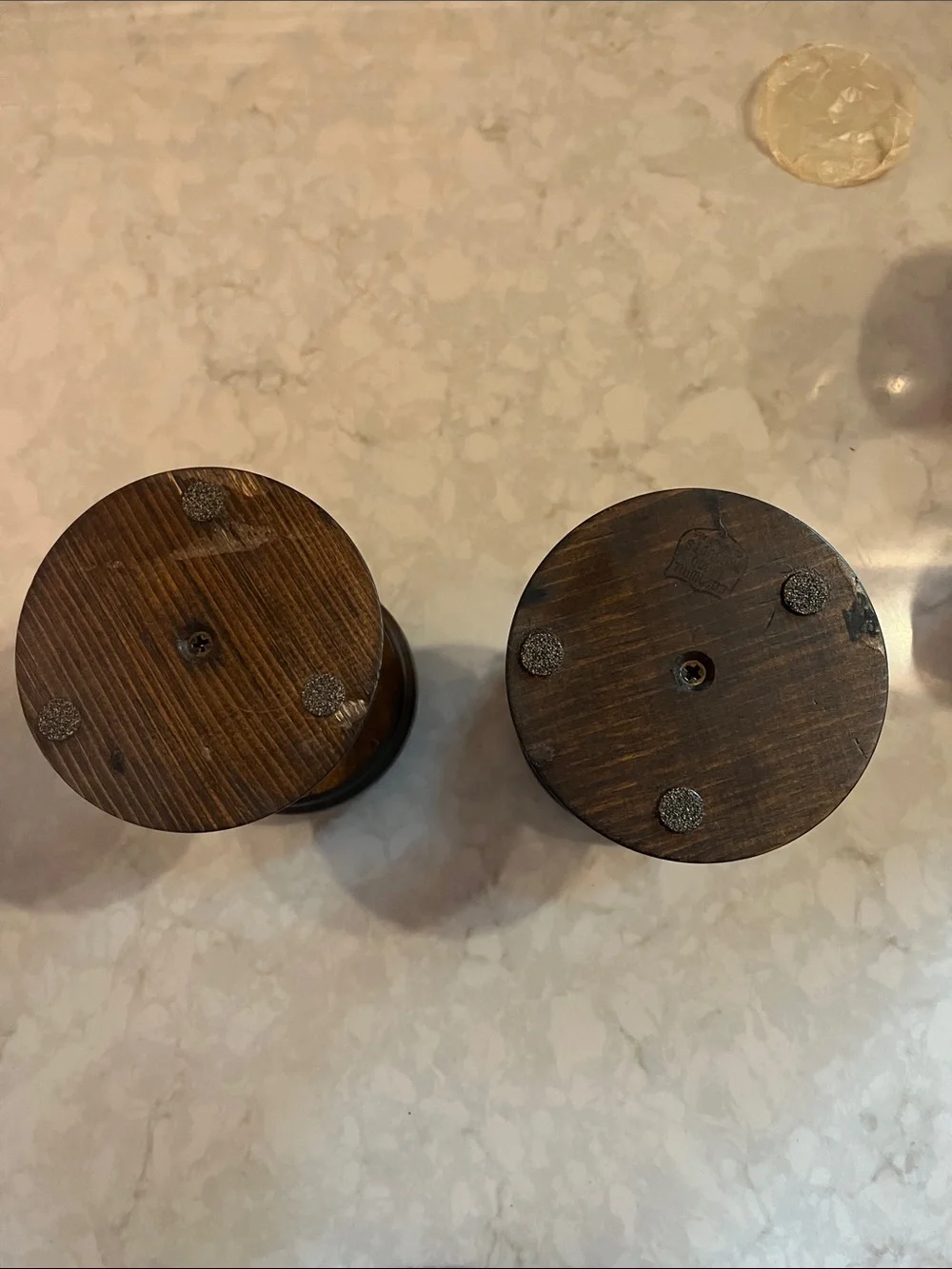 Vintage Turned Wood Pillar Candlesticks, Candle Holders